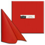 PI "Unicolor" rosso/rot, 40 x 40cm, 1/4 Falz, Airlaid