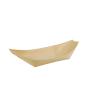 50 Papstar pure Fingerfood-Schalen aus Holz 21,5cm x 10cm "Schiffchen" 84418