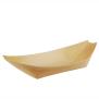 50 Papstar pure Fingerfood-Schalen aus Holz 25cm x 10cm "Schiffchen" 84419