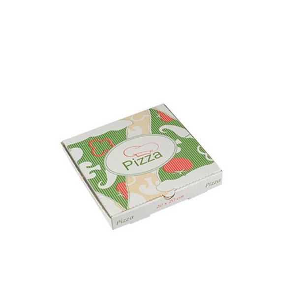 100 Papstar pure Pizzakartons aus Cellulose eckig 20cm x 20cm x 3cm 84694