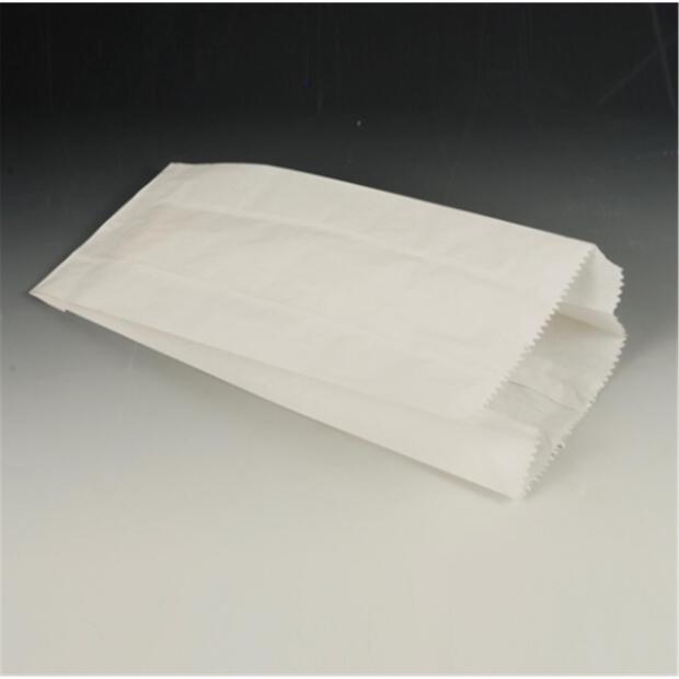 1000 Papierfaltenbeutel, Cellulose, gefädelt 24 cm x 11 cm x 6 cm weiss Füllinhalt 1 kg