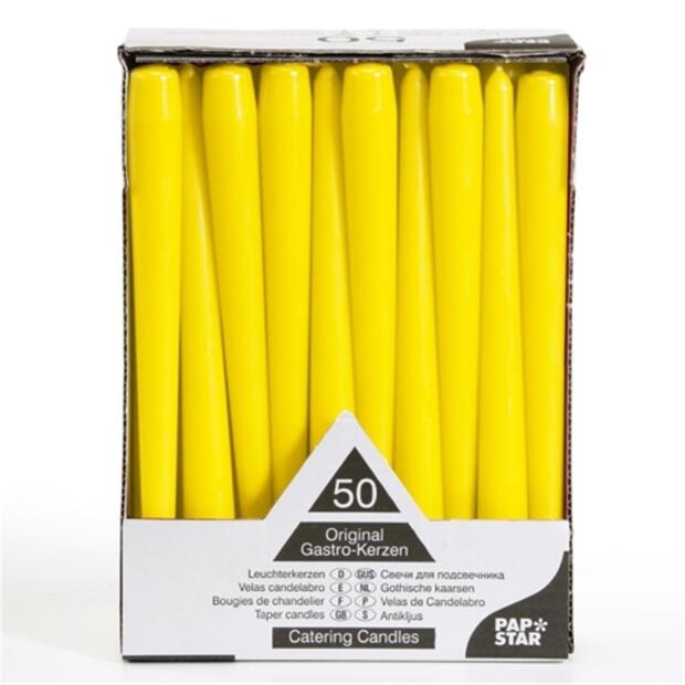 100 Leuchterkerzen Ø 2,2 cm 25 cm gelb