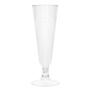 Papstar 6 Stiel-Gläser für Sekt, PLA "pure" 0,1 l Ø 5,5 cm · 16,5 cm glasklar mit glasklarem Fuß