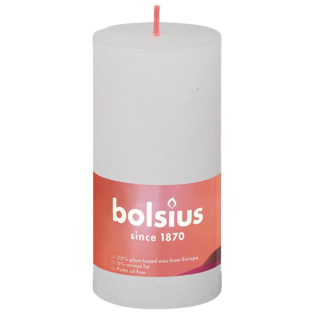 Bolsius Rustikkerze Shine 100/50mm Wolkiges Weiß