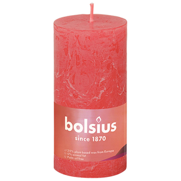 Bolsius Rustikkerze Shine 100/50mm Rosa Blüte