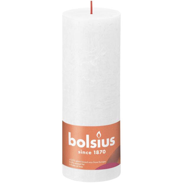 Bolsius Rustikkerze Shine 190/68mm Wolkiges Weiß