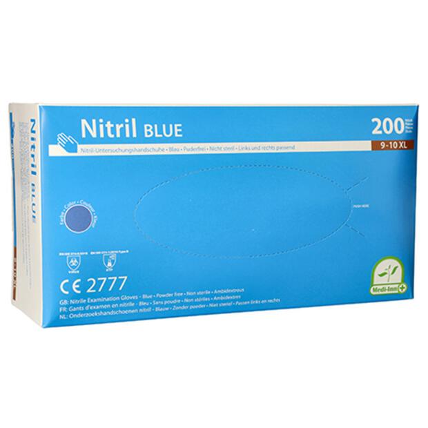 200 "Medi-Inn®" Handschuhe, Nitril puderfrei "Blue" blau Größe XL