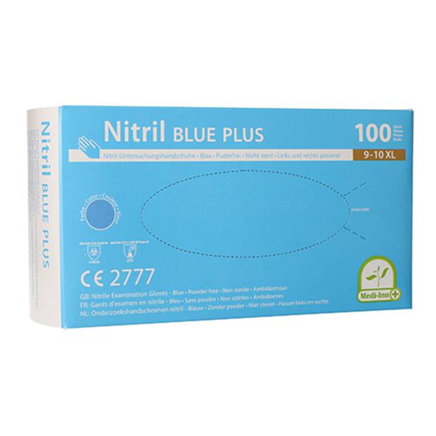 100 "Medi-Inn® PS" Handschuhe, Nitril puderfrei "Blue Plus" blau Größe XL
