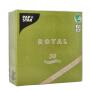 50 Servietten "ROYAL Collection" 1/4-Falz 33 cm x 33 cm olivgrün