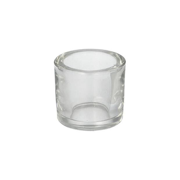 Kerzenhalter Glas Ø 6 cm · 6,5 cm klar für Teelichte