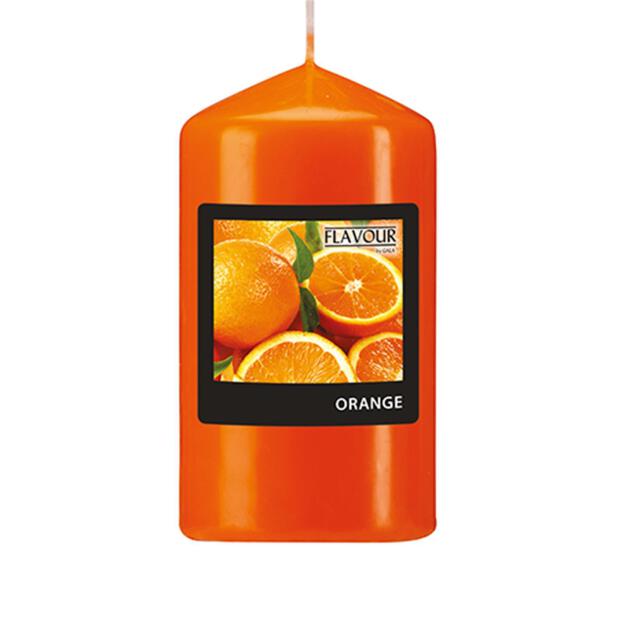 "Flavour by GALA" Duft-Stumpenkerze Ø 58 mm · 110 mm orange - Orange