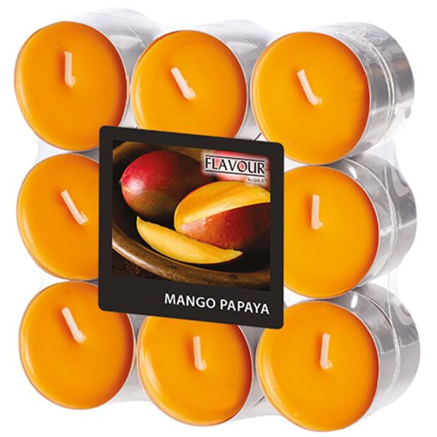 18 "Flavour by GALA" Duftlichte Ø 37,5 mm · 16,6 mm pfirsich - Mango-Papaya