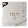 50 Servietten "ROYAL Collection" 1/4-Falz 40 cm x 40 cm silber "Megan"