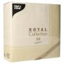 50 Servietten "ROYAL Collection" 1/4-Falz 40 cm x 40 cm champagner "Linum"