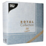50 Servietten "ROYAL Collection" 1/4-Falz 40 cm x 40 cm arktikblau "Linum"