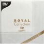 50 Servietten "ROYAL Collection" 1/4-Falz 40 cm x 40 cm weiss "Linum"