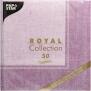 50 Servietten "ROYAL Collection" 1/4-Falz 40 cm x 40 cm flieder "Linum"
