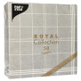 50 Servietten "ROYAL Collection" 1/4-Falz 40 cm x 40 cm grau "Kitchen Craft"