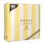 50 Servietten "ROYAL Collection" 1/4-Falz 40 cm x 40 cm gelb "Lines"
