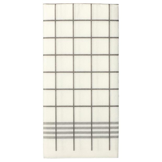 30 Servietten, 2-lagig "PUNTO" 1/8-Falz 39 cm x 40 cm grau "Kitchen Towel" mikrogeprägt