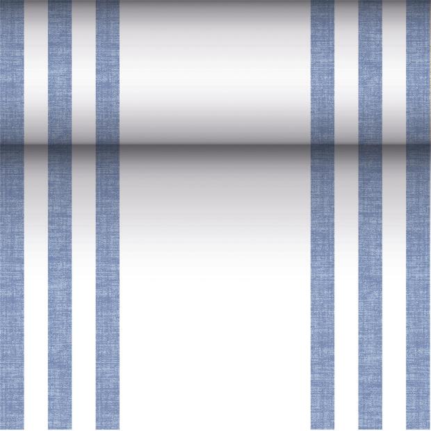 Papstar Tischläufer PV-Tissue Mix ROYAL Collection 24 m x 40 cm blau Lines