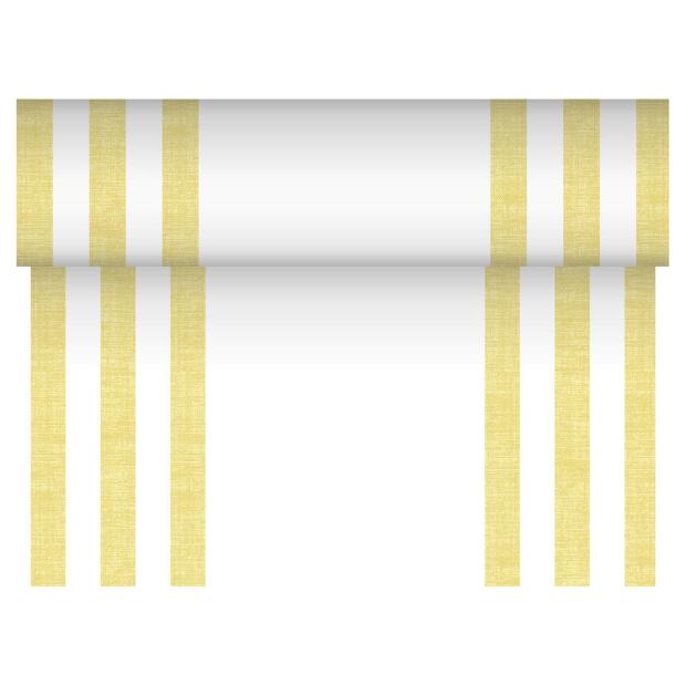 Papstar Tischläufer PV-Tissue Mix ROYAL Collection 24 m x 40 cm gelb Lines