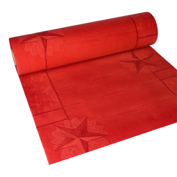 Papstar Tischläufer Tissue ROYAL Collection 24 m x 40 cm rot Rising Star