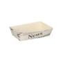 Papstar 50 Pommes-Frites-Trays 3,5 cm x 7 cm x 12 cm weiss "Newsprint"